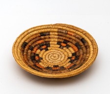 Vintage Navajo Diné Ceremonial/Wedding Coiled Basket/Tray, Diameter 10 3/4