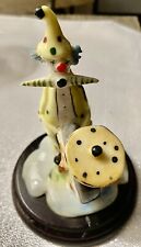 Italian Art Glass Clown Playing A Drum Figurine, picture