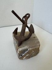Jere Bookend Anchor Cast Iron Marble Metal Mid Century picture