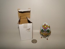 Hampton Direct Porcelain Egg Trinket Box Decorative Hinged with Box picture