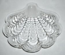 Beautiful Thick Clear & Frosted Glass SCALLOP SHELL BOWL (2.5 Qt) picture
