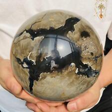Natural Rare Volcanic Agate Crystal Sphere UV Reactive Gemstone Healing 6160g picture