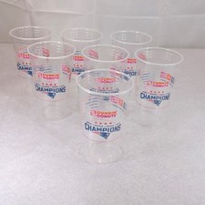 Lot of 7 Dunkin Donuts Patriots Superbowl XLIX 4x Champions 2015 Solo Cold Cups picture