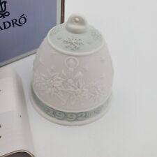 Lladro Merry Christmas Ornament 1992 Porcelain Bell Spain New Box picture