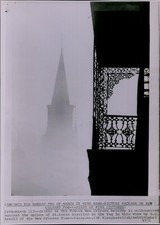 LG839 '71 Wire Photo SPIRES IN THE FOG St Louis Basilica New Orleans Morning Fog picture