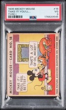 1935 Gum Inc Mickey Mouse R89 Take It You'll Feel Better #18 PSA 3 3q4 picture