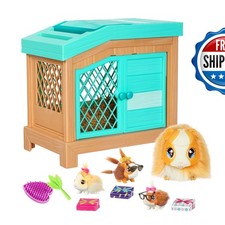 Little Live Pets Mama Surprise Guinea Pig Plush Hutch 3 Babies 20+ Sounds picture