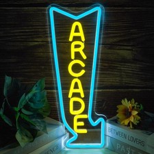Arcade Neon Sign Light Dimmable Gaming Lights for Wall Decor USB Powered Neon... picture