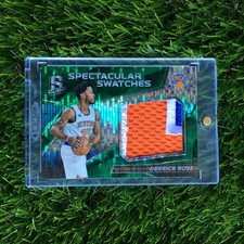 Derrick Rose 2016-17 Panini Spectra #40 Jersey Patch Green Pulsar - 5/5 picture