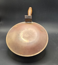 Vintage Brass Copper Silent Butler Wood Handle Patina Colonial Mid Century Moder picture