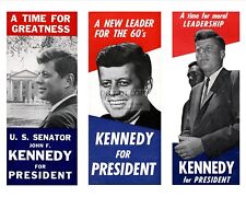 JOHN F. KENNEDY PRESIDENTIAL CAMPAIGN POSTERS 3 ON 1 PRINT - 8X10 PHOTO (ZY-221) picture