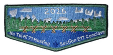 Lodge # 71 Na Tsi Hi 2026 Conclave E17 Green Border Host Lodge Flap MINT picture