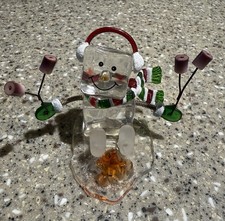 Seasons Of Cannon Falls Ice Cube Snowman Acrylic Roasting Marshmallows Vintage picture