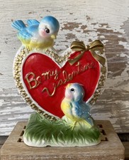 Rare Vintage Napco Napcoware Japan Valentine's Day Planter Bluebirds Heart picture
