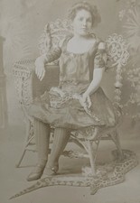 Antique 1890s Wendt Circus Snake Charmer Sideshow Performer Cabinet Card Photo picture