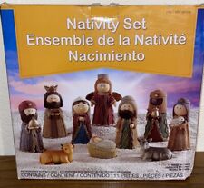 Costco Decorative Christmas Nativity Set 11 Pieces Complete in Box picture