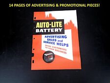 1957 AUTO-LITE Battery Dealer ADVERTISING 14pg Catalog CLOCKS THERMOMETERS SIGNS picture