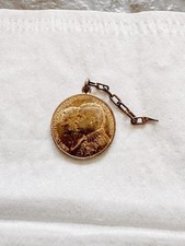 Vintage 1964 Greek Royal Wedding Silver Pendant King Constantine II & Anne-Marie picture