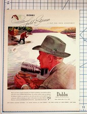 Vintage 1930s Dobbs Field & Stream Hat Ad - Sportsman Felt Hat New York picture