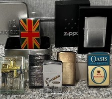 Lot of 6 Vintage Collector Lighters Zippo and Assorted Untested NEW USED picture