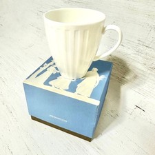 Wedgwood Night & Day Fluted Mug Pair White Bone China Used [Age 13+] picture