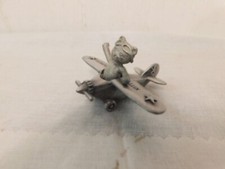 1980s Spoontiques Pewter Miniatures Cat Kitty Express Airplane  Figurine picture