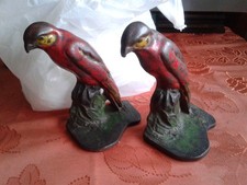 Antique USA Cast Iron Bird Bookends, Door Stop # 78 picture