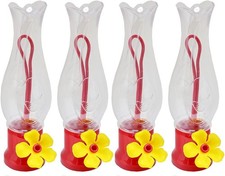 Mini Hummingbird Feeder 4 Pack 2.3oz Small Nectar Plastic Red Cute Hummingbird picture