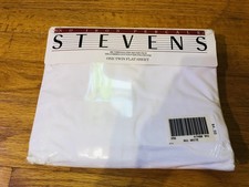 Vintage Steven’s One Twin Flat Sheet 180 Thread White picture