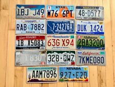 Gift Set of 14 License Plates in Craft Condition picture
