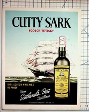 1959 Cutty Sark Scotch Whisky Clipper Ship Magazine Print Ad Scotland picture