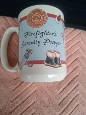 ABBEY PRESS Religious Coffee Mug Firefighter Serenity Prayer. Serenity, Courage. picture