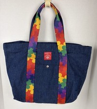 HARVEYS for DISNEY Couture Pop Art Mickey DENIM TOTE BAG Seatbelt Straps NEW HTF picture