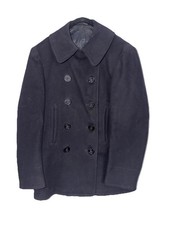 RARE WW2 Naval Clothing Factory 10 Button US Navy Wool Pea Coat Peacoat picture