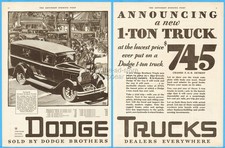 1929 Dodge Brothers Truck Merchant Express Commercial Fred Cole Art Chrysler Ad picture