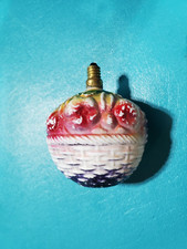 Fruit Basket Large Figural Milk Glass Christmas Light Bulb picture