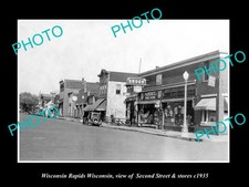 Wisconsin Rapids Wi View Of 2Nd St & Stores c1935 Old Large Historic Photo picture