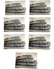 7 circa 1947 Italian Roman Colosseum Postcards picture