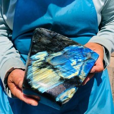 5.3LB Natural Polished Labradorite Freeform Specimen Iridescent Flash decor picture