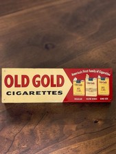 Vtg Old Gold Cigarettes Tin Litho Sign 25