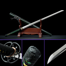 Ivy Twilight Shadow Ninjato: 1095 Folded Steel w/ Bo-Hi | Royal Iron Tsuba picture