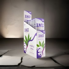 ZAGZ Rolling Paper Organic Wrap Purple Chill  Full Box 25 PACK Karma 50 Wraps picture