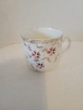 Vintage Ladies Porcelain Mustache Mug Shaving Cup Pink Grey Floral Gold Trim picture