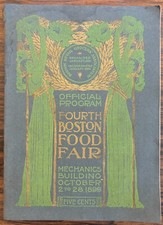 RARE 1899 BOSTON FOOD FAIR CATALOG MUSIC PROGRAM GASTRONOMY COOKING EXHIBITION picture