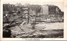 Postcard Tornado Damaged Houses in St Louis, Missouri - 9-29-1927 - #2 picture