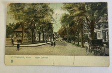 Upper Common Early Street View ~ Fitchburg Massachusetts~ Antique 1900s Postcard picture