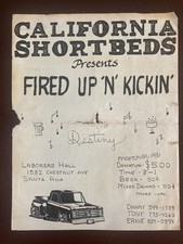 ORIGINAL 1981 LOWRIDER CAR SHOW FLYER SANTA ANA CLUB 80S CALIFORNIA SHORTBEDS picture