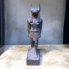 Ancient Egyptian Antiquities Rare Unique Statue God Anubis Legend Pharaonic BC picture