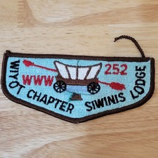 Vintage OA Siwinis Lodge 252 Wiyot Chapter WWW Order of the Arrow Flap Patch picture
