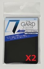 The GARD STYLISH 3 pieces 2 SET Protect your trading cards storage sleeve Black picture